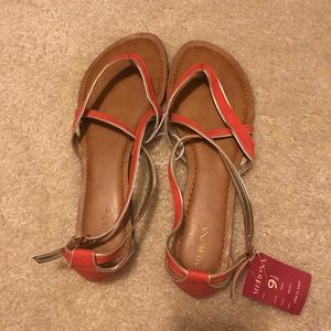 NWT Merona peach sandals size 9.5